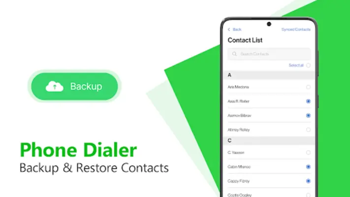 Phone Dialer Contacts Backup android App screenshot 2